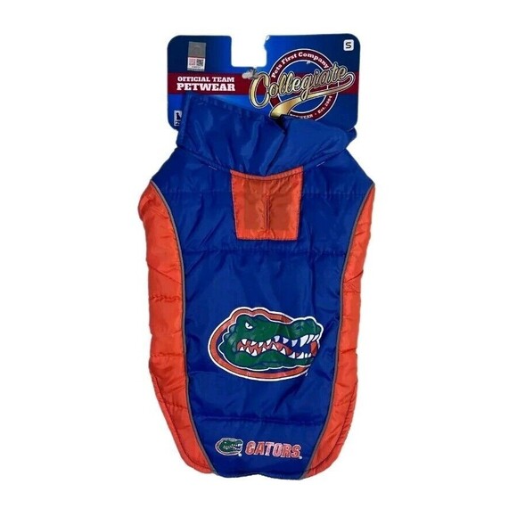 FLORIDA GATORS | NFL Puffer Vest Warm Waterproof Dog Cat Coat Small - Picture 1 of 5